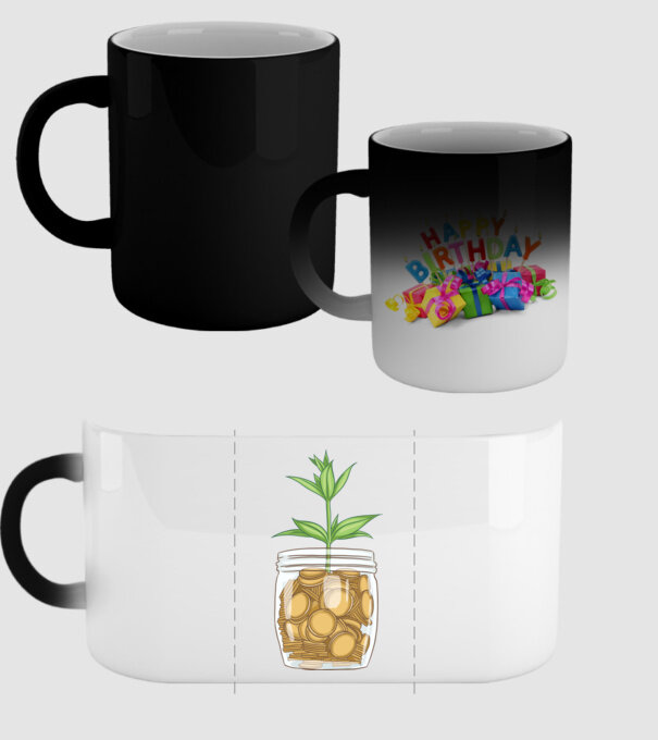 Plantă pușculiță porcușor model negru pe tricou