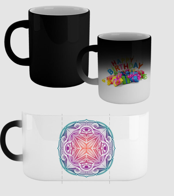 Mandala model negru pe tricou