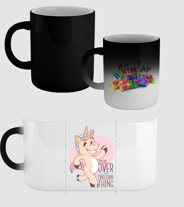 Am trecut de mult peste perioada de Unicorn model negru pe tricou