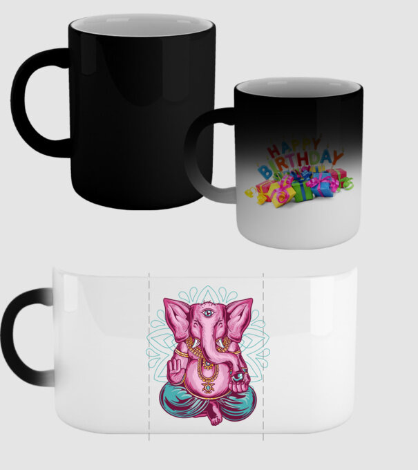 Elefant făcând meditație Dharma model negru pe tricou