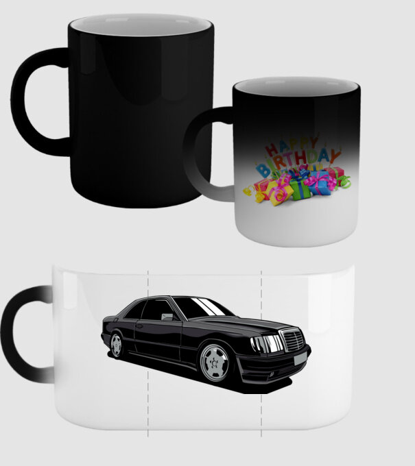 Mercedes model negru pe tricou