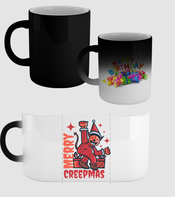 Merry Creepmas model negru pe tricou