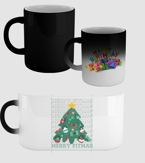 Merry Fitmas Fitmas Pom de Crăciun Fitness model negru pe tricou