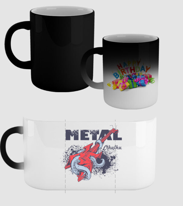 Metal Cthulhu model negru pe tricou