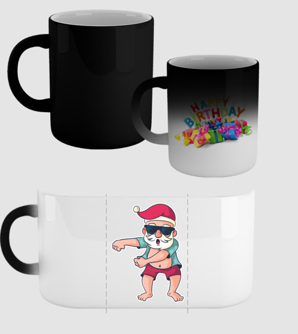Moș Crăciun dans Floss DAB model negru pe tricou
