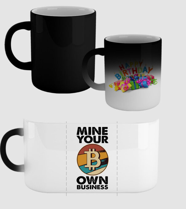 Mine your own business Bitcoin model negru pe tricou