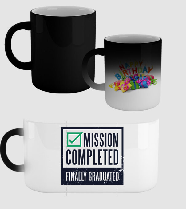 Mission completed Graduation pentru Absolvire model negru pe tricou