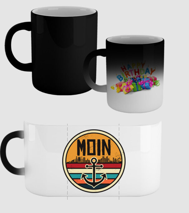 Ancoră Moin model negru pe tricou