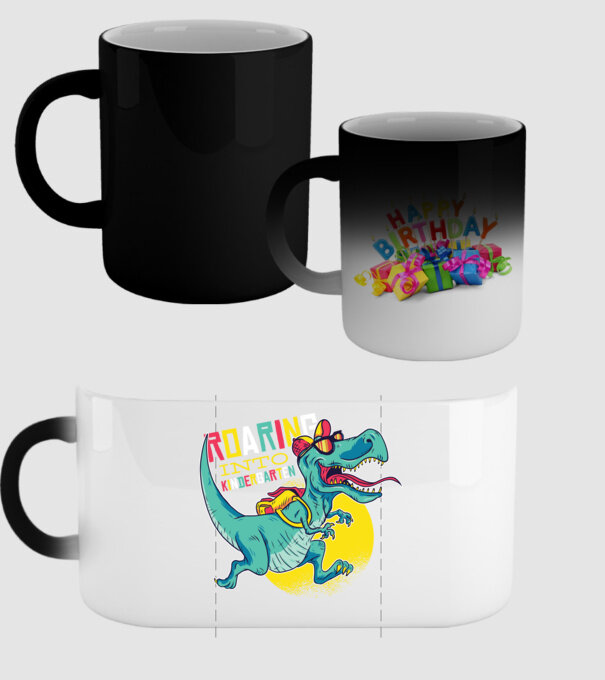 De acum încolo, voi urla în grădiniță cu Dinozaur model negru pe tricou