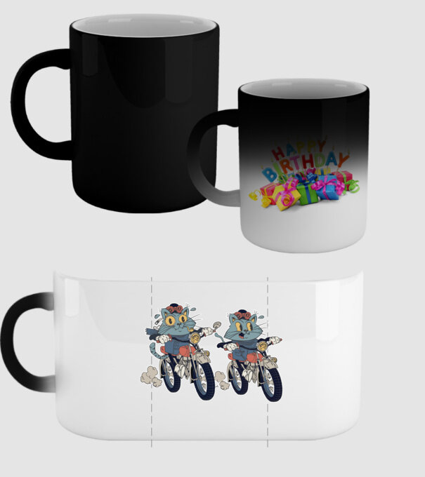 Pisicuțe motocicliste model negru pe tricou