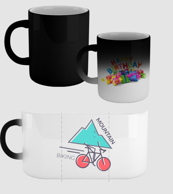 Mountain Biking model negru pe tricou
