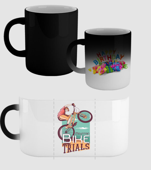 Truc Mountainbike model negru pe tricou
