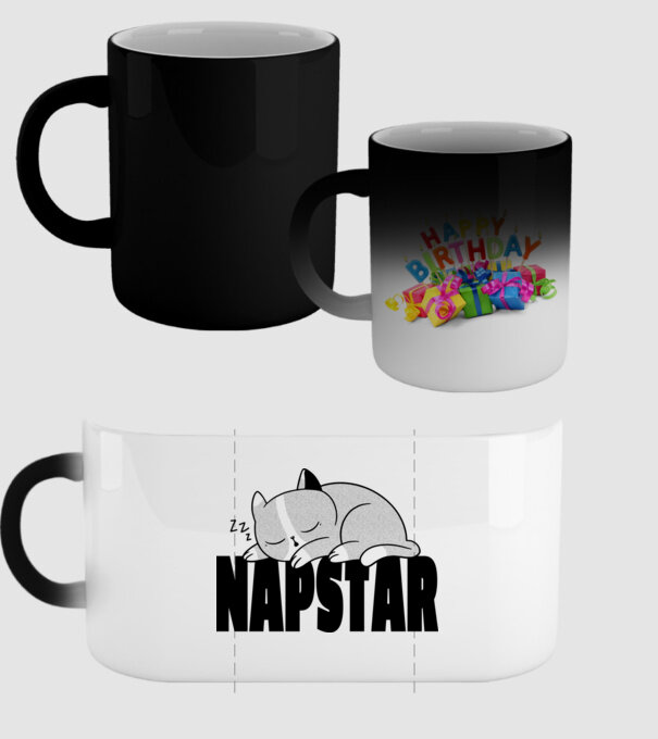 Pisică Napstar model negru pe tricou