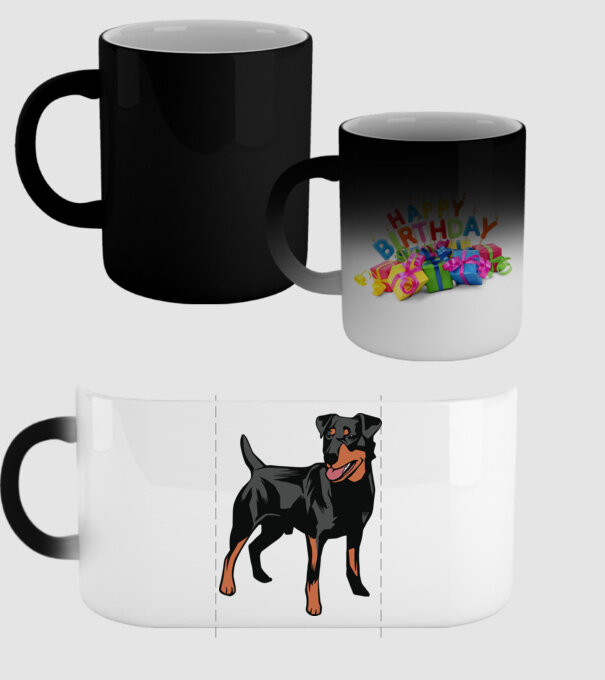 Câine de vânătoare german Terrier model negru pe tricou