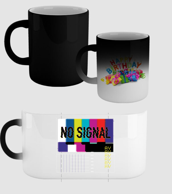 No Signal TV Eroare de transmisie model negru pe tricou