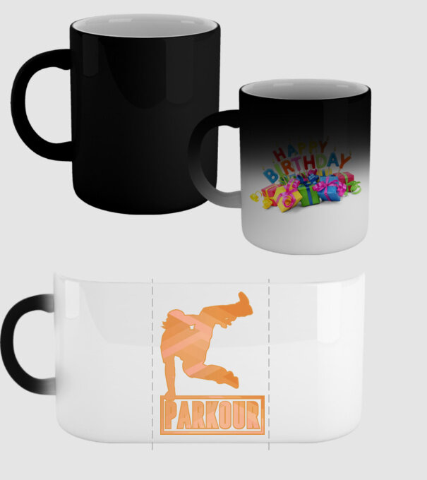 Tricou Parkour cu inscripție model negru pe tricou