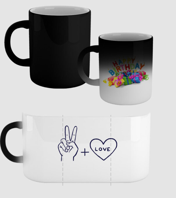 Peace + Love model negru pe tricou