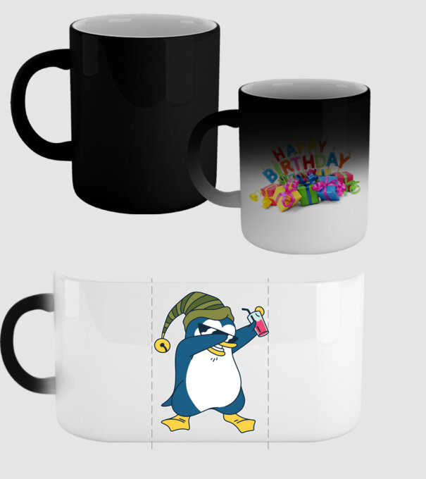 Pinguin DAB model negru pe tricou