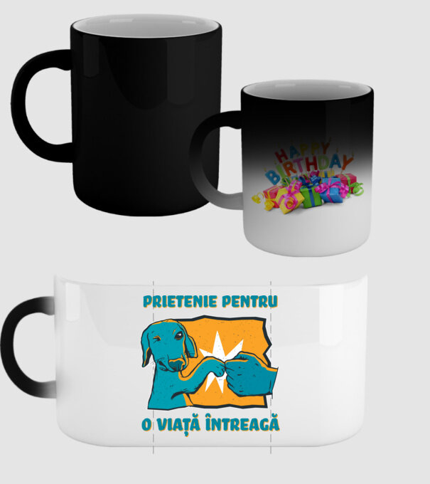 Prietenie pentru o viață întreagă model negru pe tricou