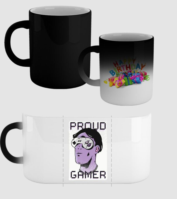 Ochelarii VR Proud Gamer model negru pe tricou