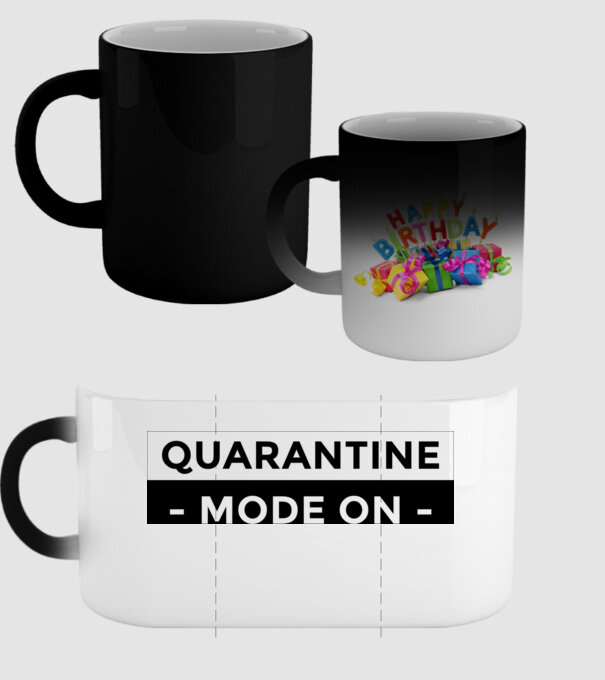 Quarantine mode on model negru pe tricou