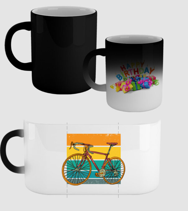Bicicletă Retro model negru pe tricou