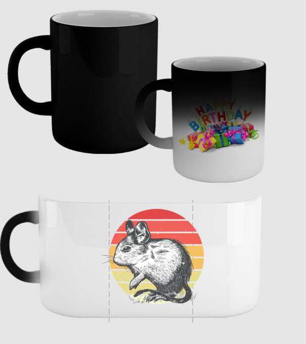 Retro Degu model negru pe tricou