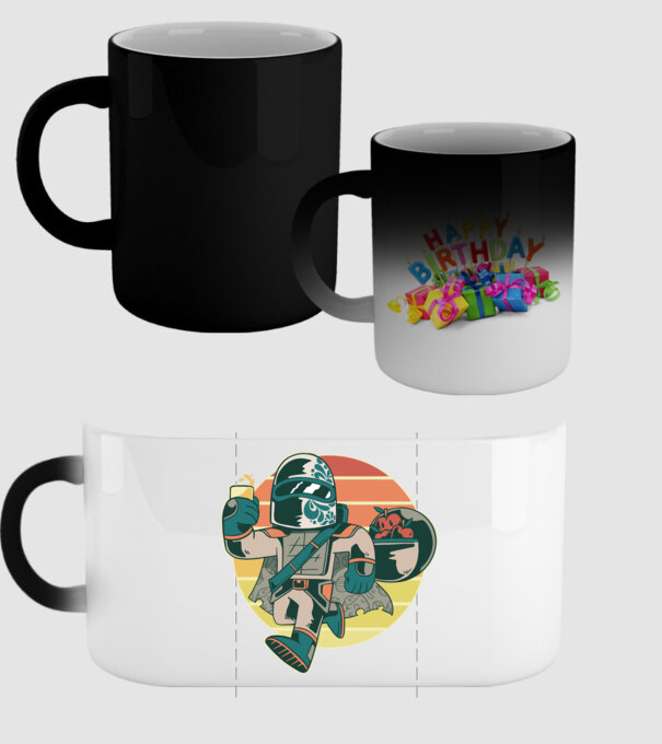 Războinic Mandalorian Retro model negru pe tricou