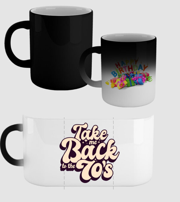 'Retro - Take me back to the 70''s' model negru pe tricou