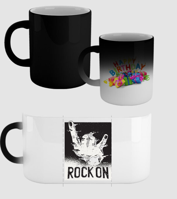 Rock On model negru pe tricou