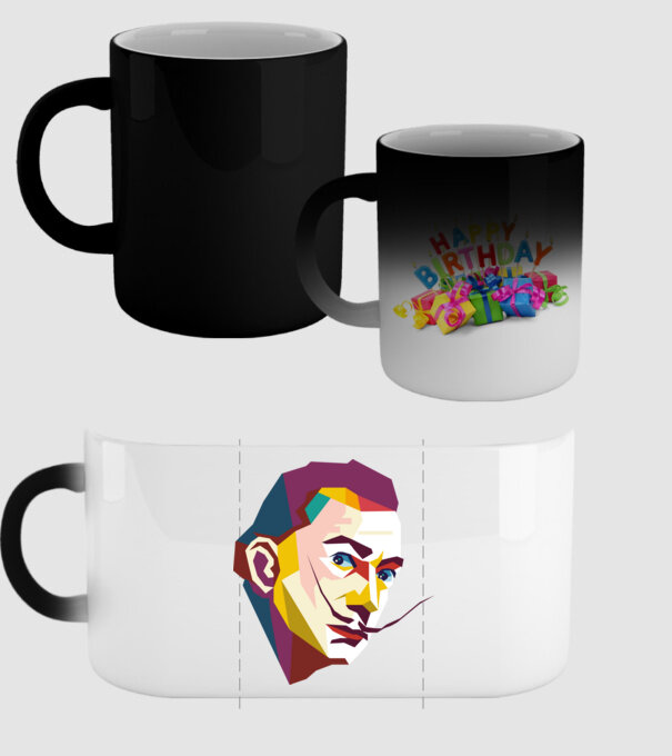 Salvador Dali abstract model negru pe tricou