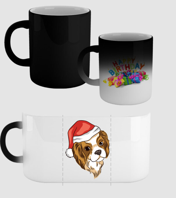 Santa Cocker Spaniel model negru pe tricou