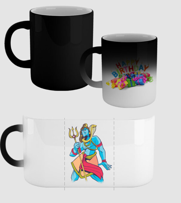 Shiva model negru pe tricou