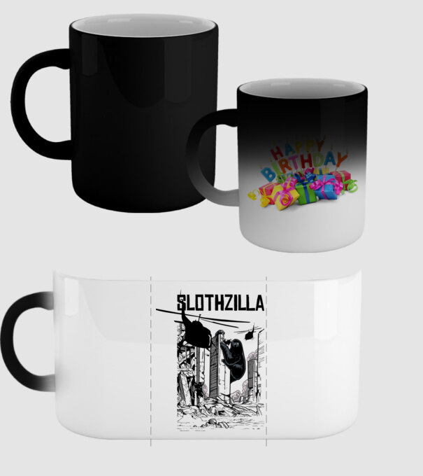 Slothzilla la atac amuzant tricou leneș amuzant model negru pe tricou