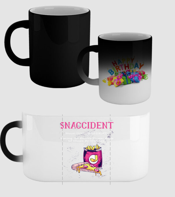 Snaccident model negru pe tricou
