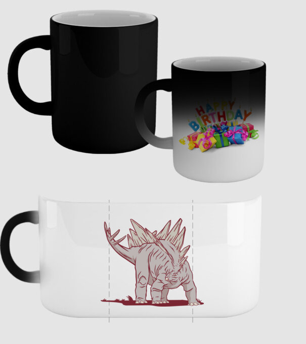 Stegosaurus dinozaur model negru pe tricou