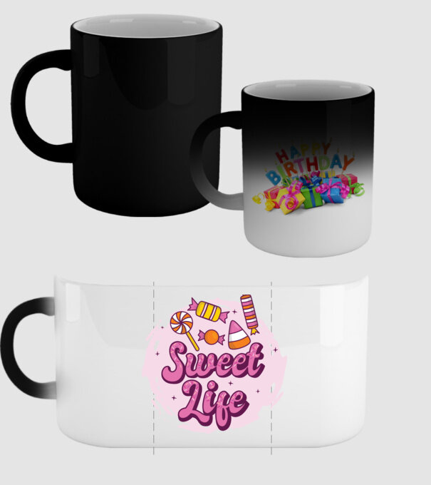 Sweet Life - Viață dulce model negru pe tricou