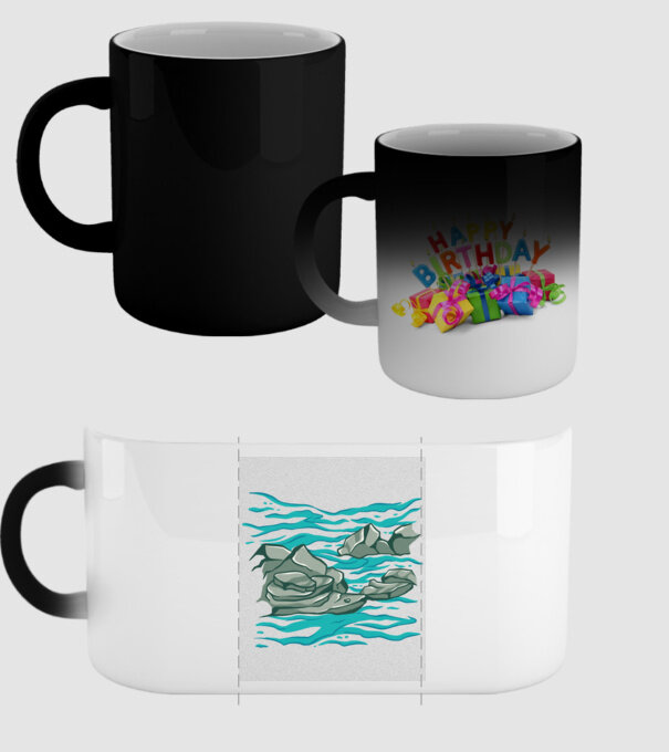 Oceanul cu Stânci model negru pe tricou