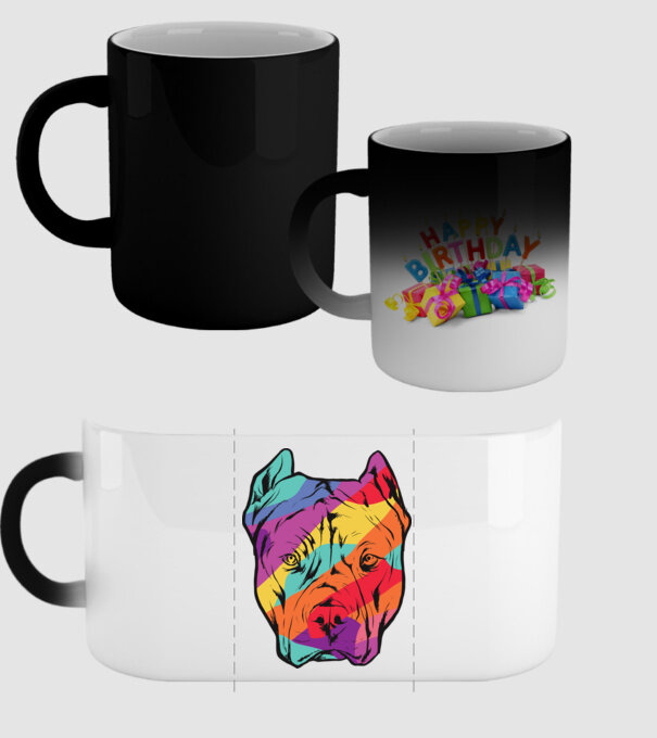 Cap colorat Pitbull model negru pe tricou
