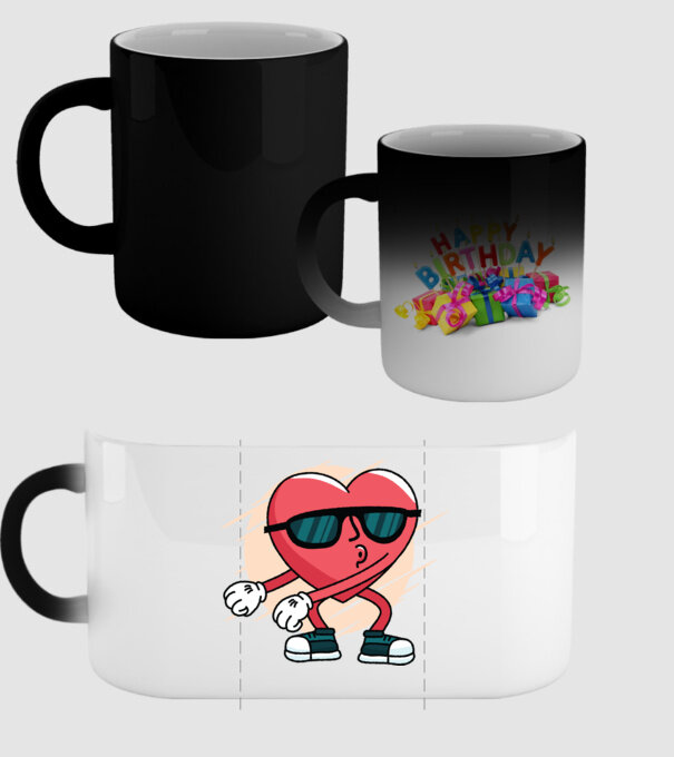 Inimă DAB Floss Heart tricou model negru pe tricou