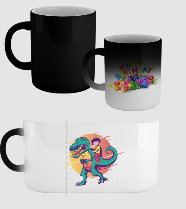 T-rex Gamer dinozaur model negru pe tricou