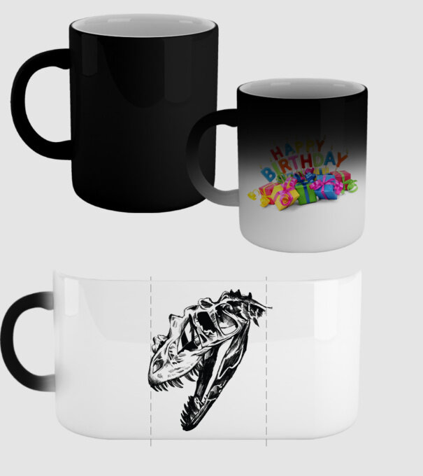Craniu T-rex model negru pe tricou