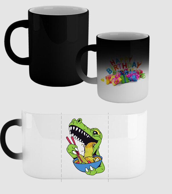 T-rex Ramen model negru pe tricou