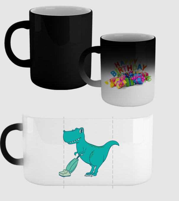 T-rex făcând curățenie model negru pe tricou