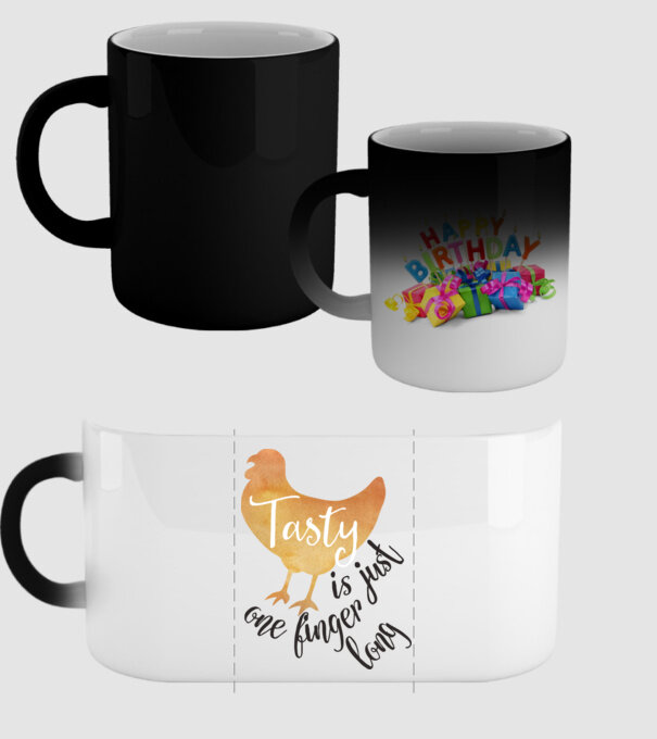 Tasty is just one finger long model negru pe tricou