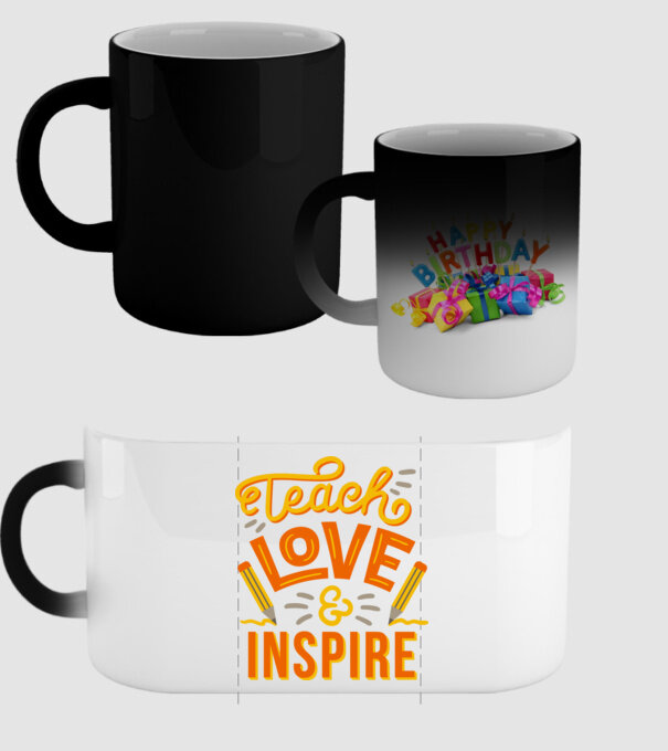 Teach Love Inspire pentru profesori model negru pe tricou