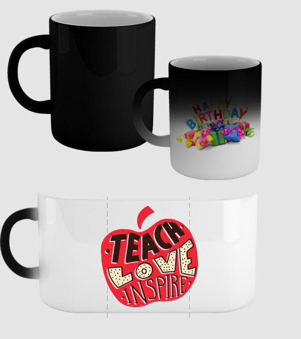 Teach Love Inspire pentru profesori model negru pe tricou
