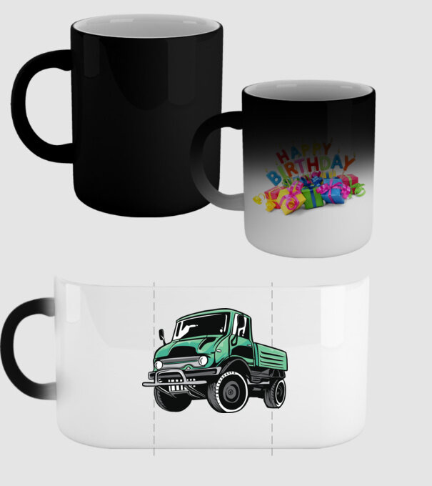 Camion model negru pe tricou