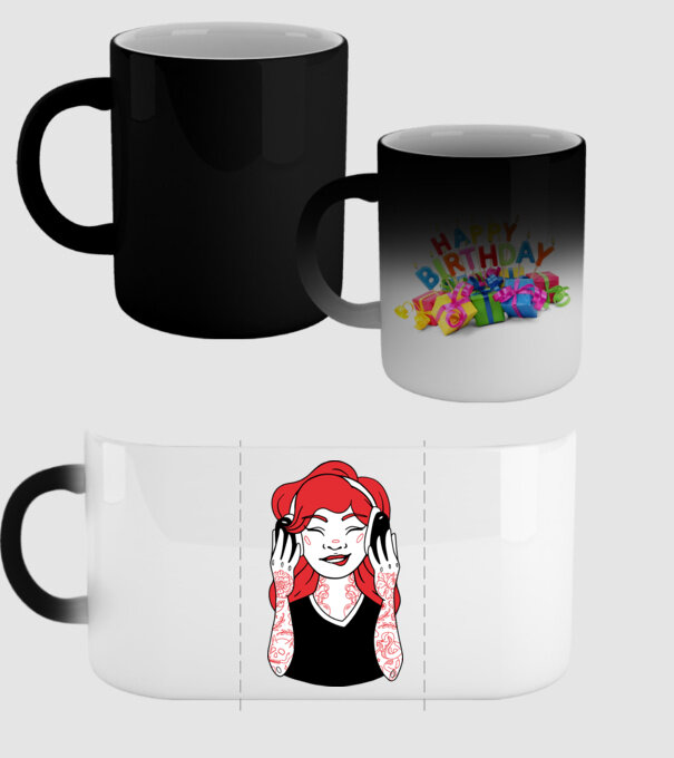 Fată Gamer tatuată model negru pe tricou