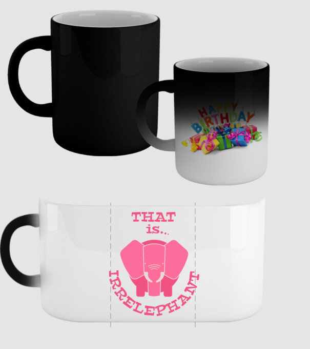 This is irrelephant model negru pe tricou